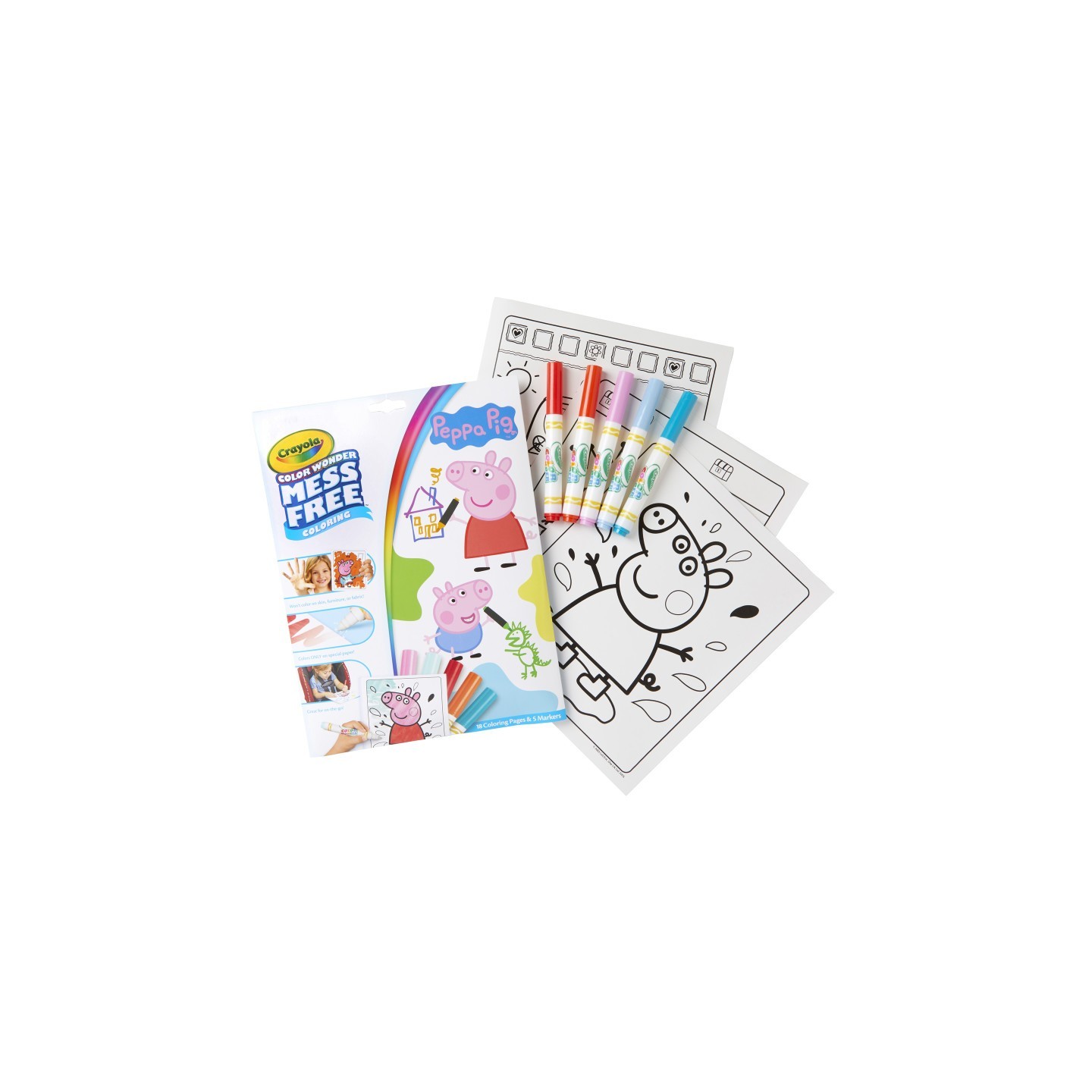 Crayola® Color Wonder Mess Free Coloring Pad & Markers, Peppa Pig