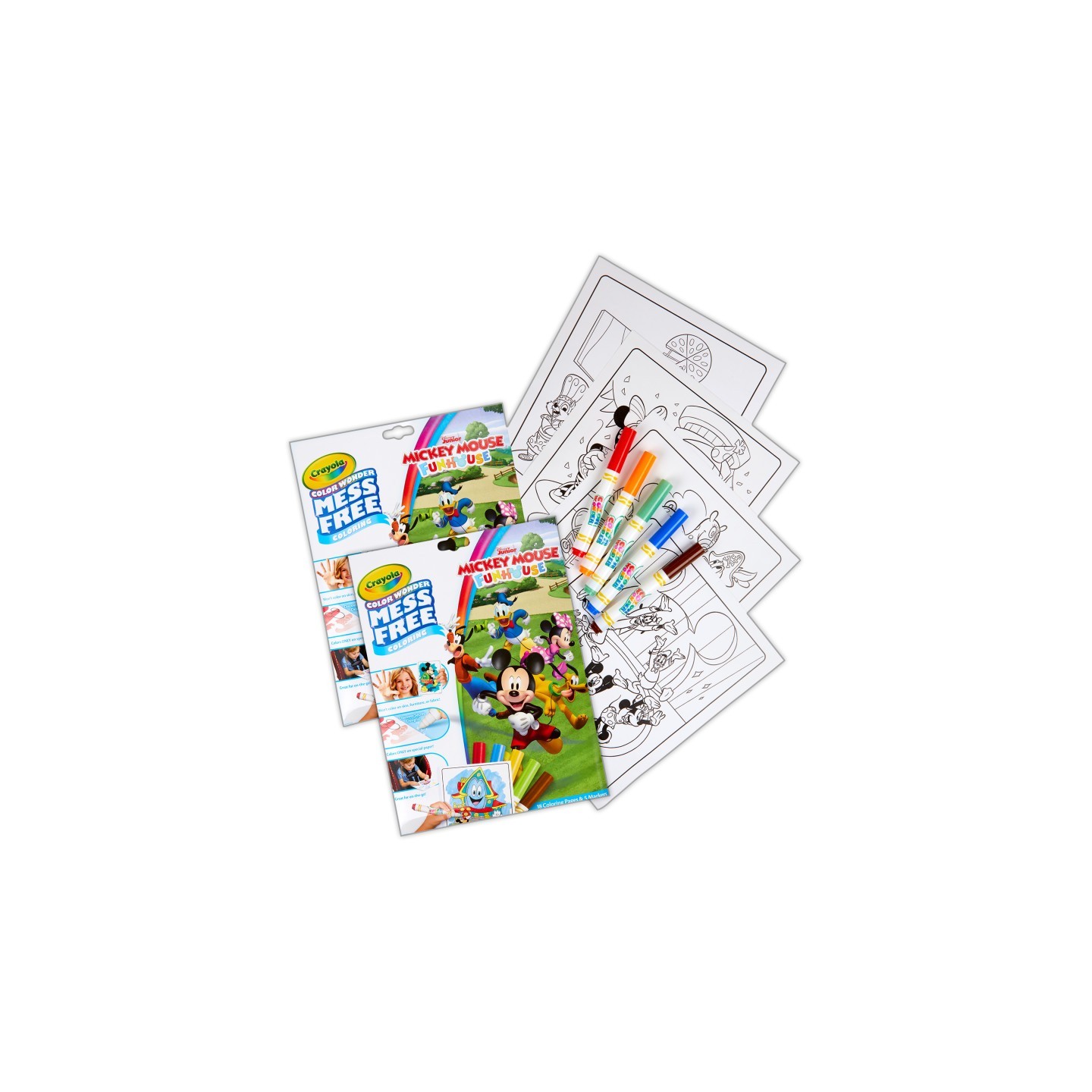 Crayola® Color Wonder® Coloring Pad & Markers, Mickey, 2 Sets