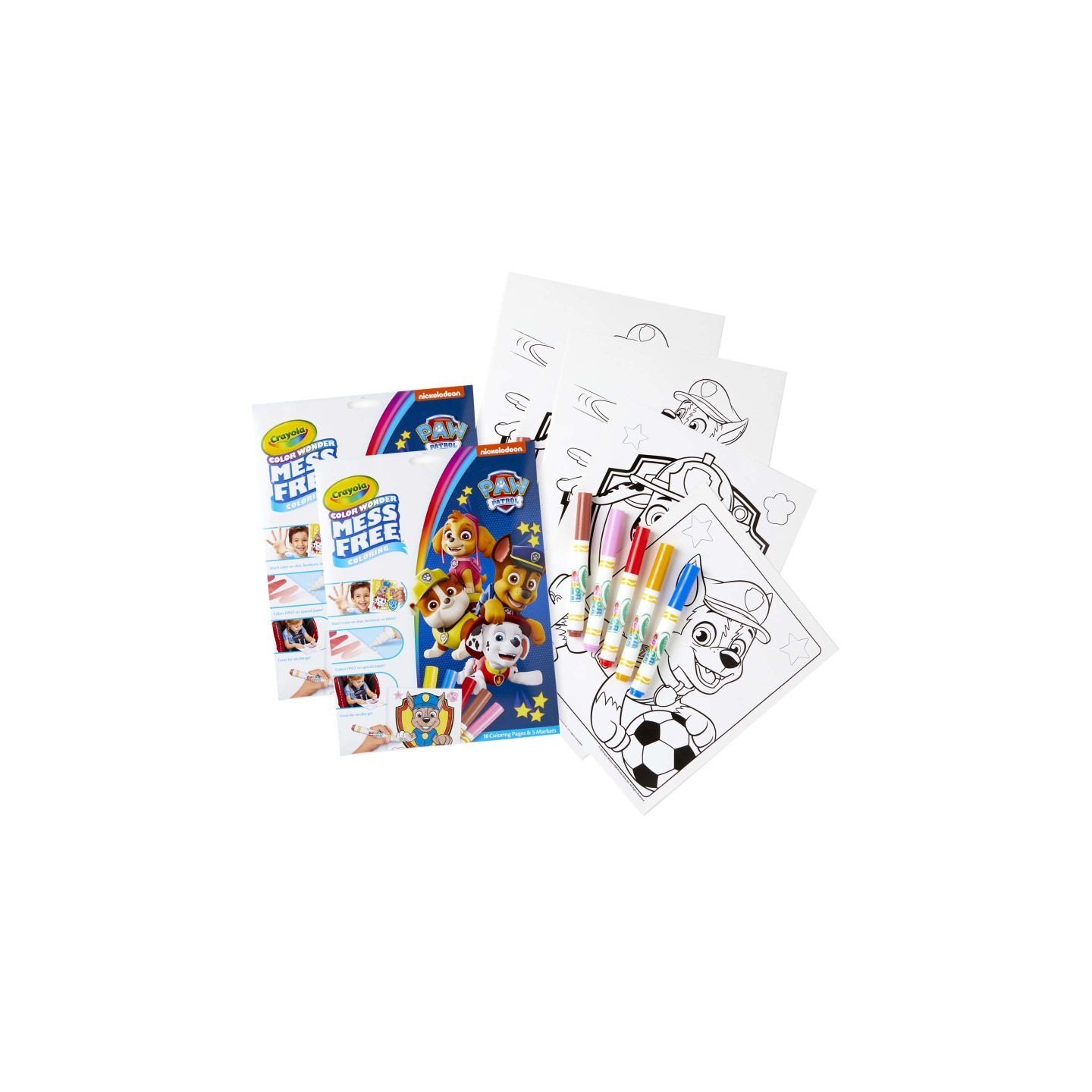 Crayola® Color Wonder Mess Free Coloring Pad & Markers, Paw Patrol, 2 Sets