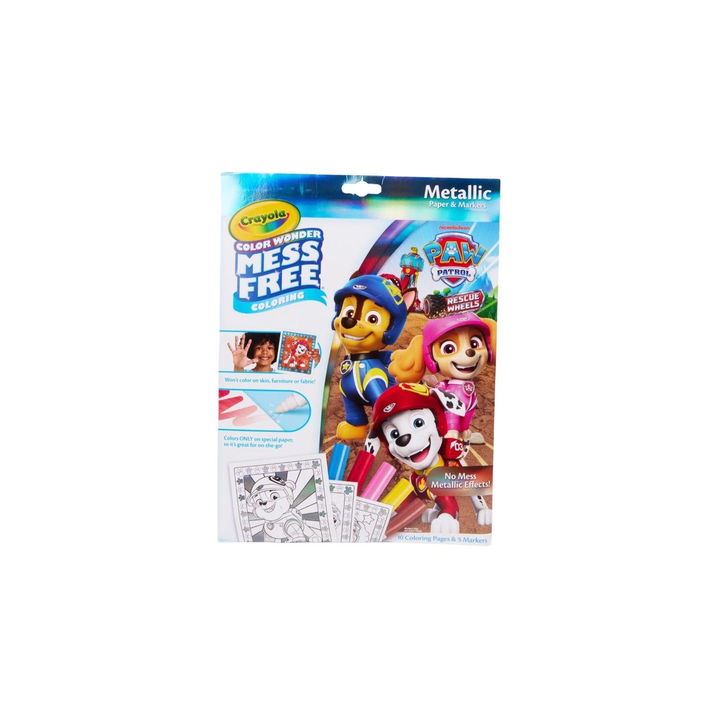 Crayola® Color Wonder Metallic Coloring Pages & Markers, Paw Patrol