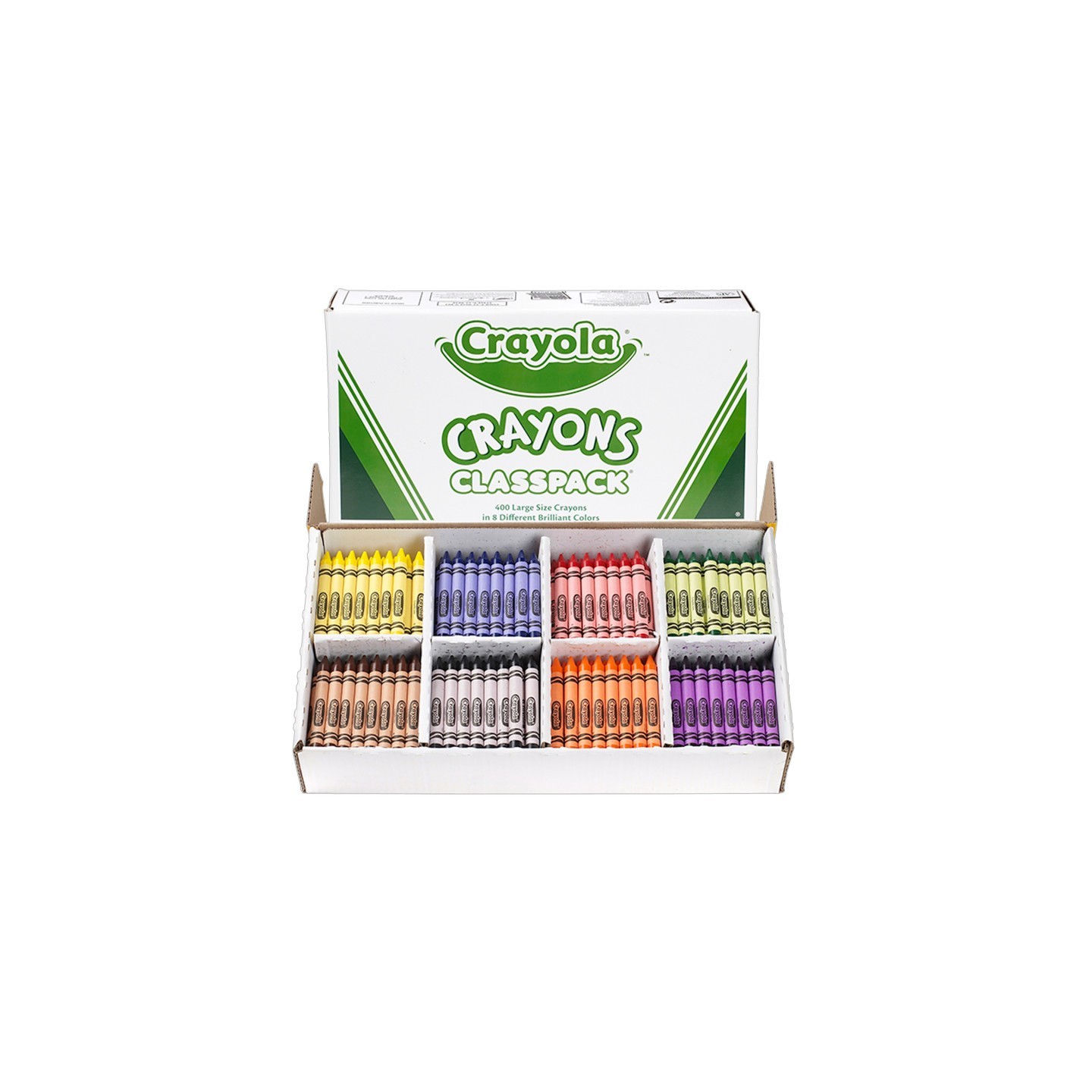 Crayola® Crayon Classpack®, Large Size, 8 Colors, 400 Count