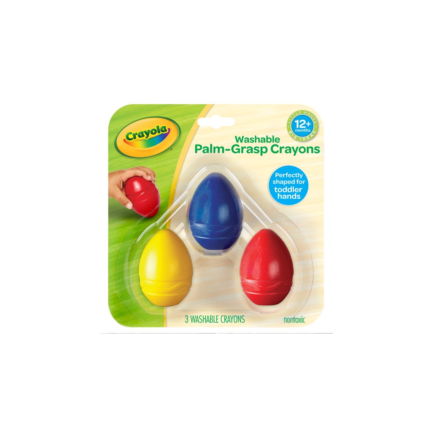 Crayola® My First Crayola® Washable Palm-Grasp Crayons, Pack of 3