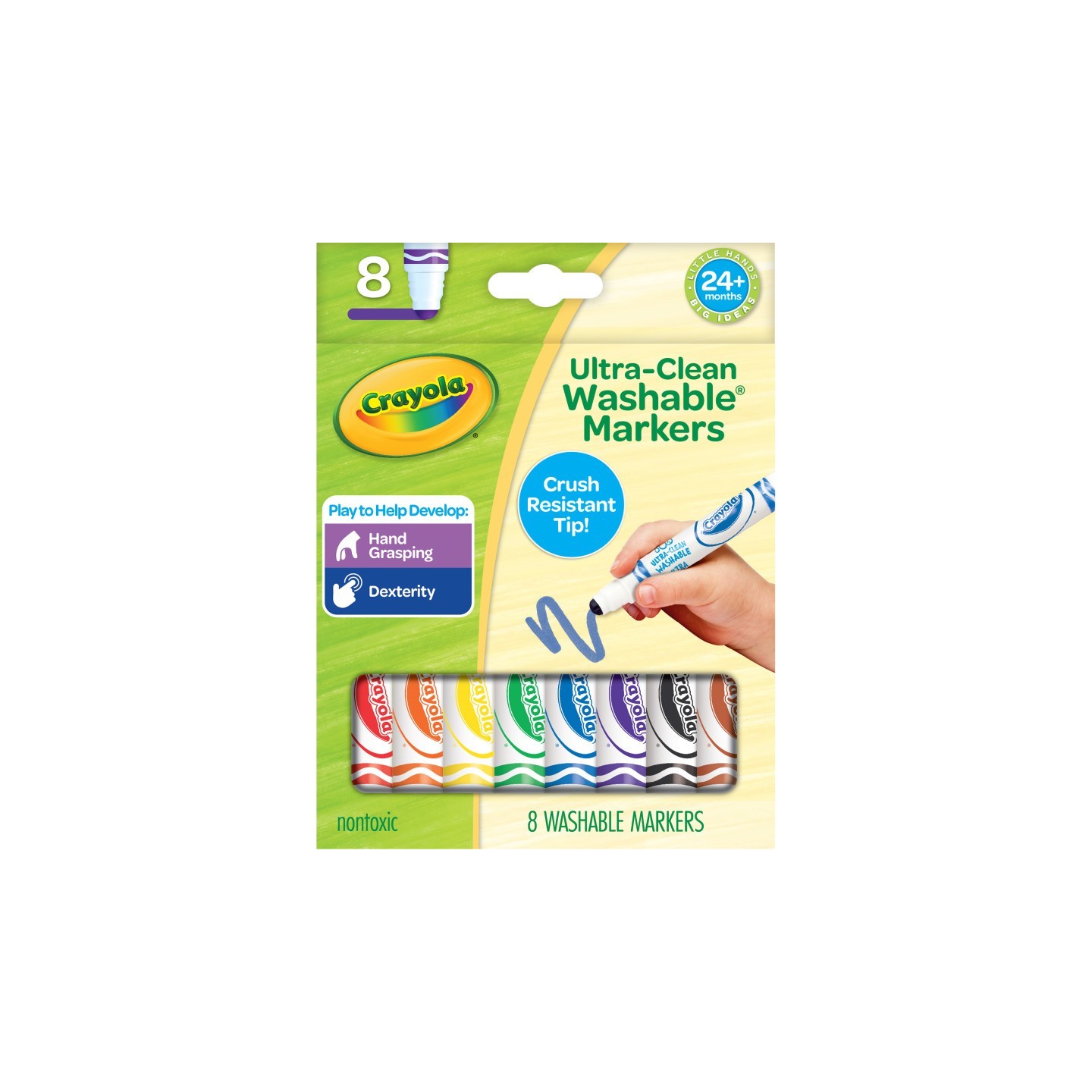 Crayola® Crush Resistant Washable Toddler Markers, Pack of 8
