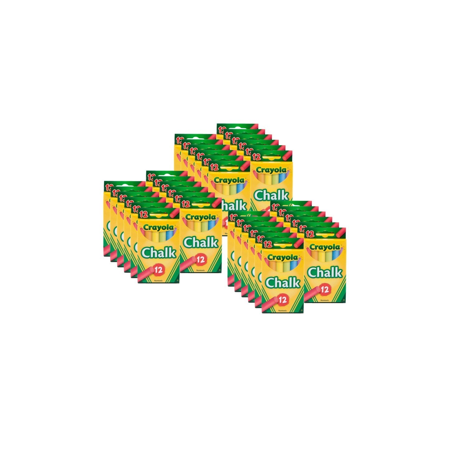 Crayola® Multi-Colored Children's Chalk, 12 Per Box, 36 Boxes