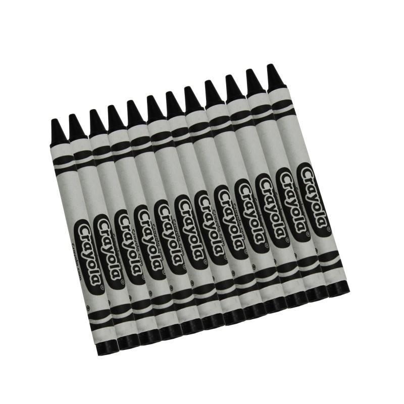 Crayola® Single Color Bulk Crayons, Regular Size, Black, 12 Count