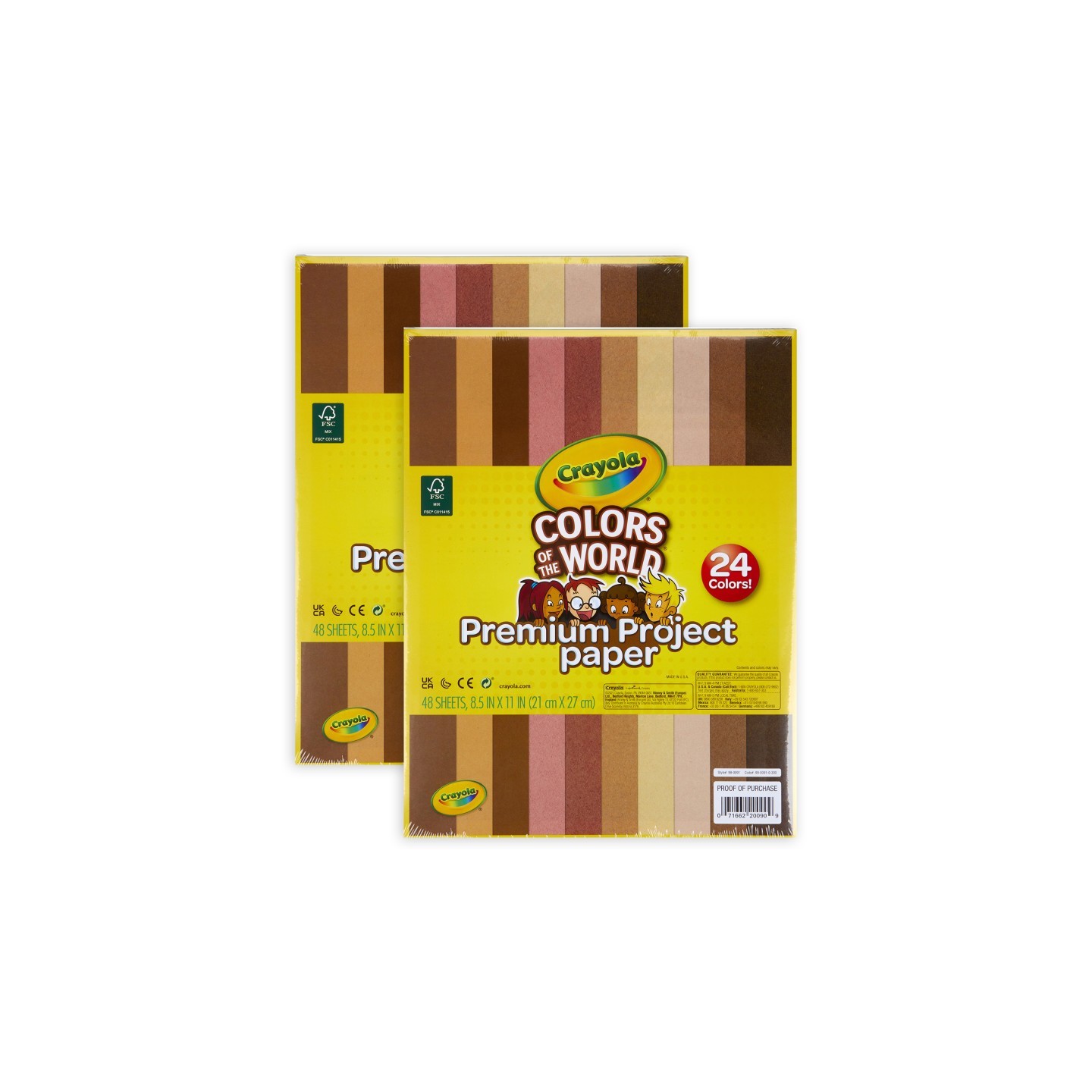 Crayola® Colors of the World Premium Project Paper, 48 Sheets Per Pack, 2 Packs
