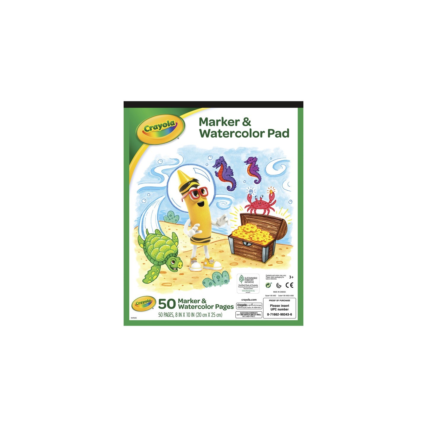Crayola® Marker & Watercolor Pad, 50 Blank Coloring Pages
