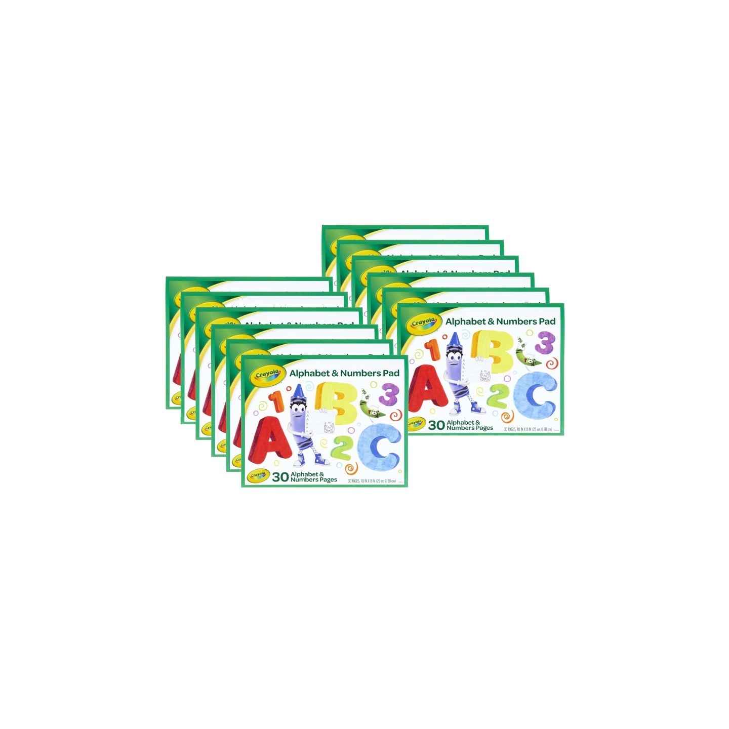 Crayola® Alphabet & Numbers Pad, Pack of 12