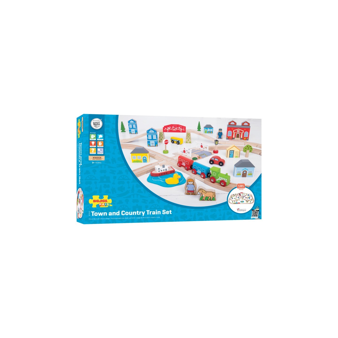 Bigjigs® Toys Rail Town & Country Train Set