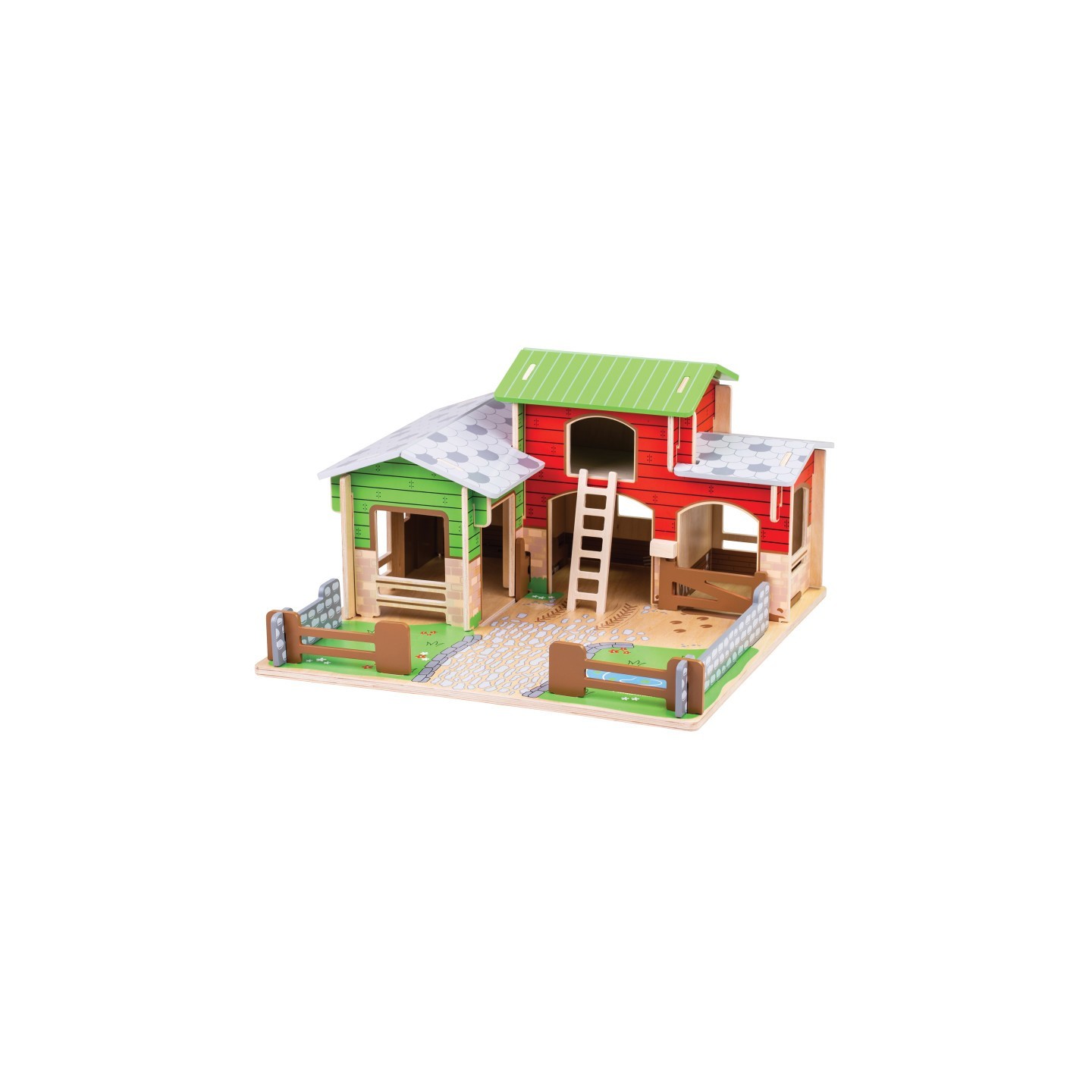 Bigjigs® Toys Cobblestone Farm Playset