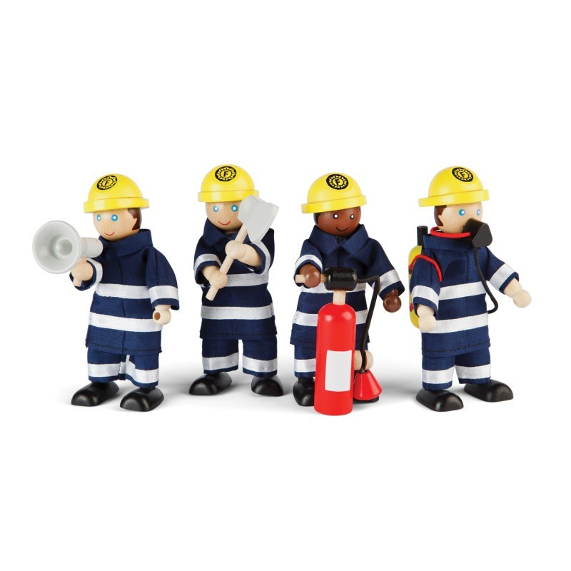 Bigjigs® Toys Firefighters Figurines, Set of 4