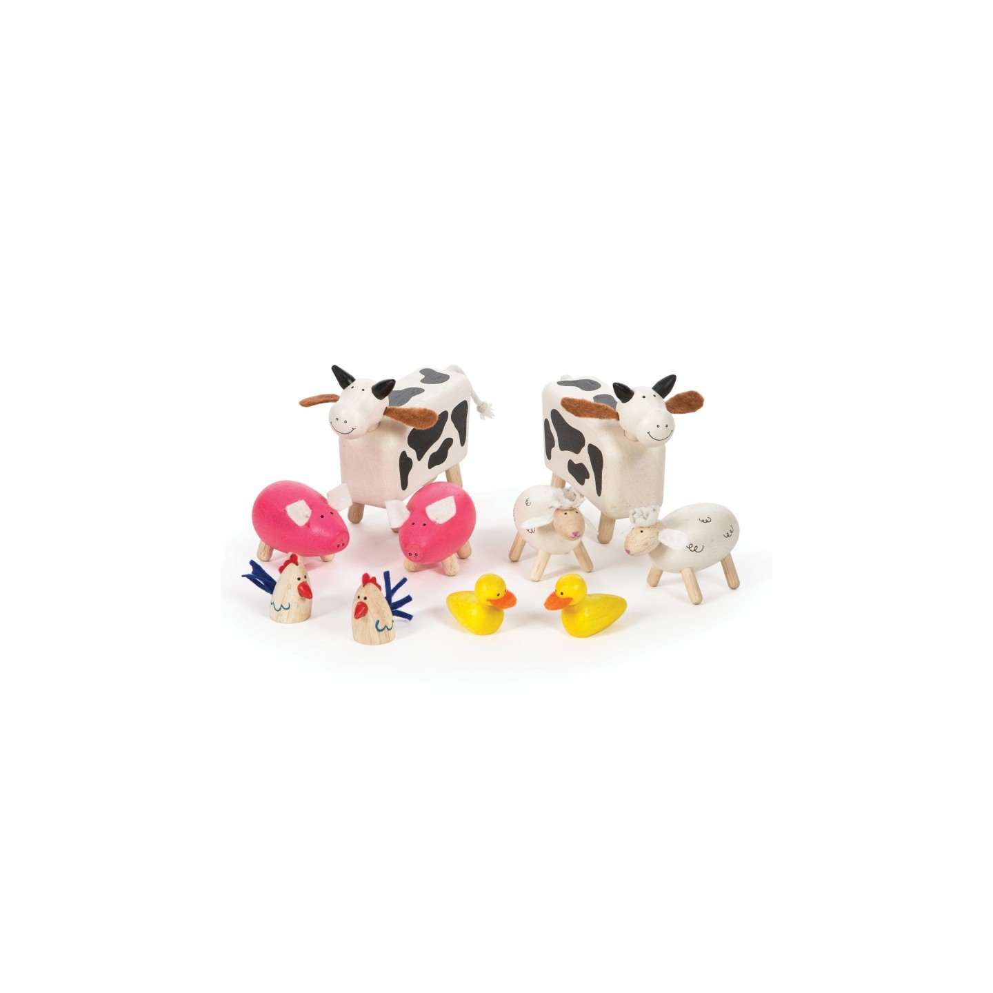 Bigjigs® Toys Wooden Farm Animals, Set of 10
