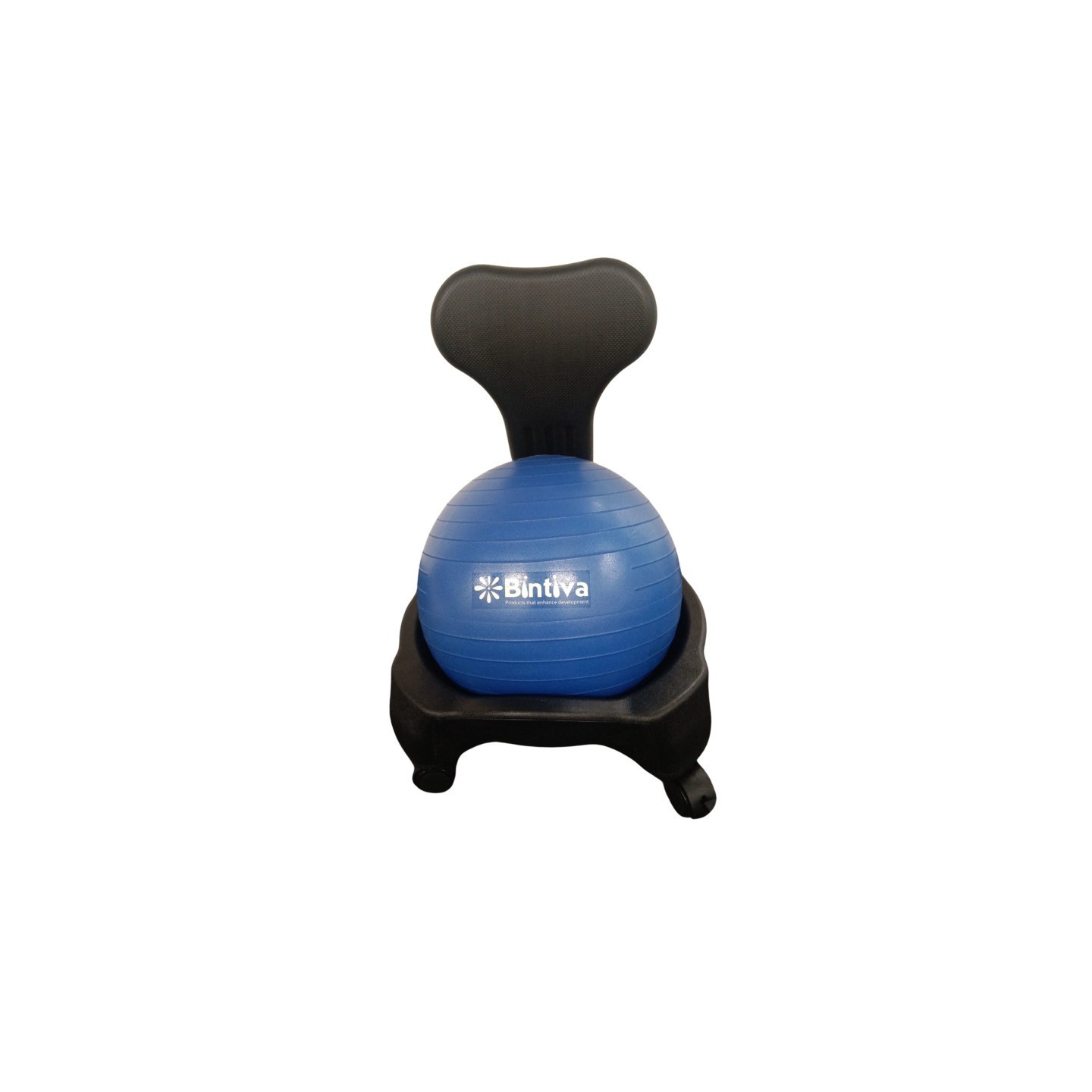 Bintiva Stability Ball Chair, Child, Black/Blue