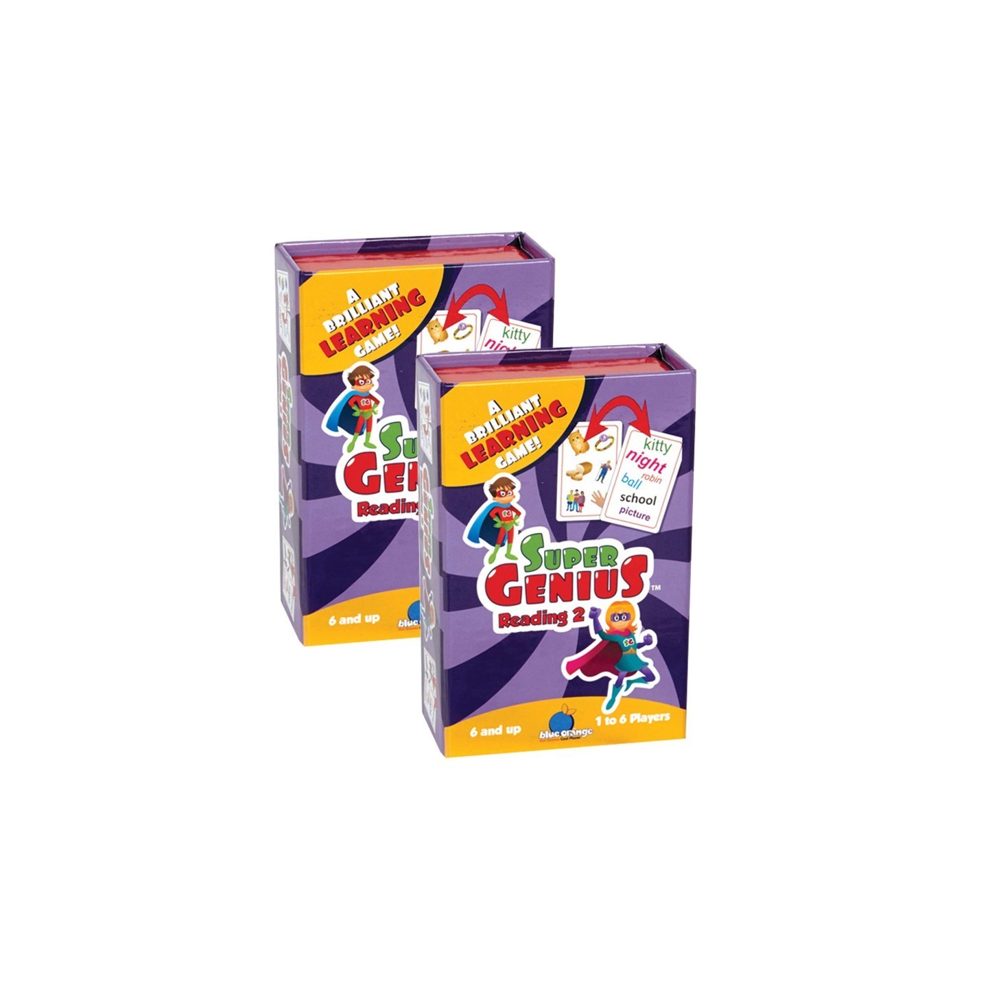 Blue Orange Games Super Genius™ Reading 2 Game, Pack of 2