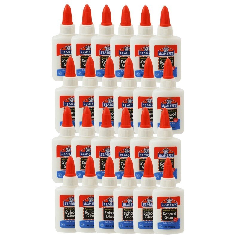 Elmer's® Washable School Glue, 1.25 oz. Bottle, Pack of 24
