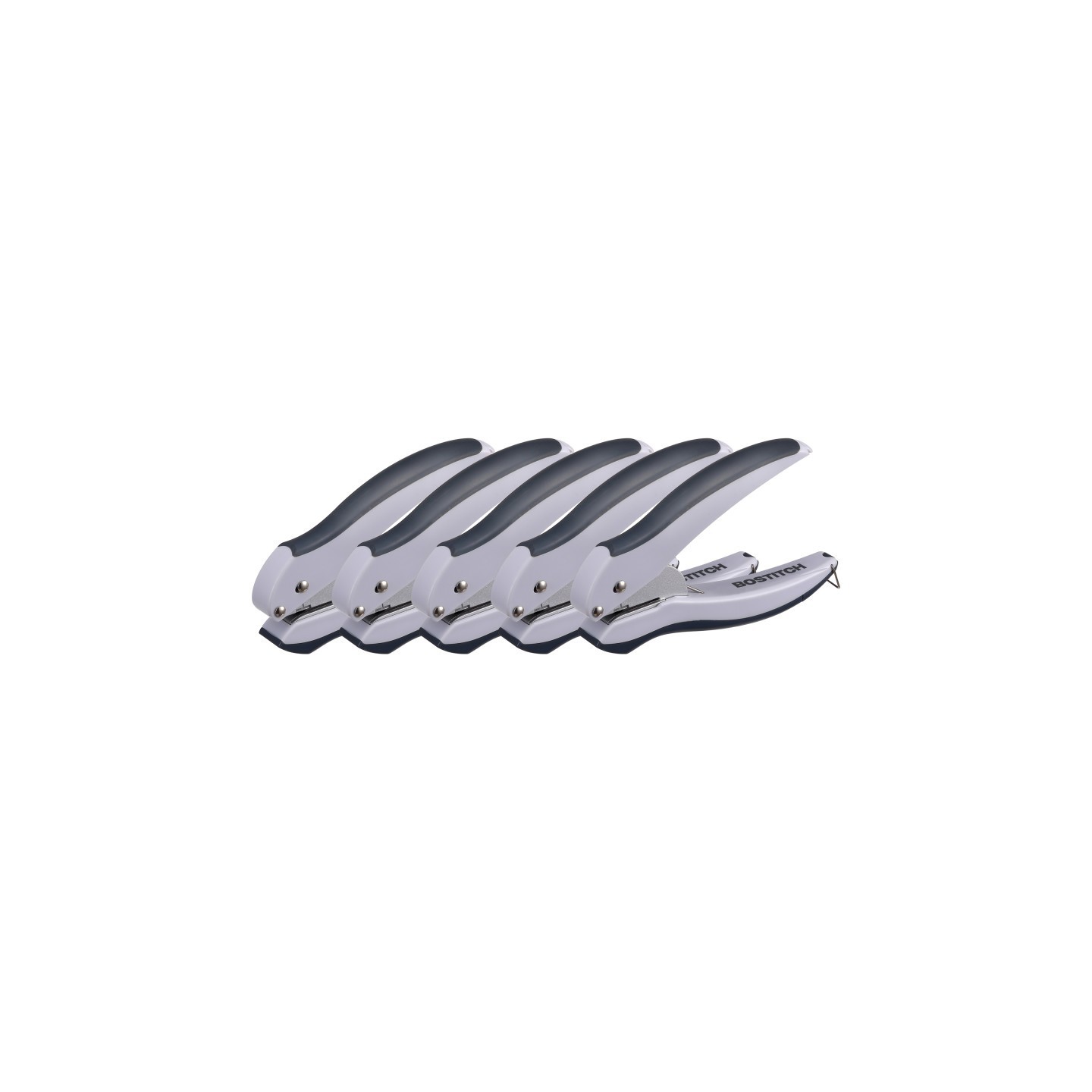 Bostitch EZ Squeeze™ 1-Hole Punch, Gray, Pack of 5