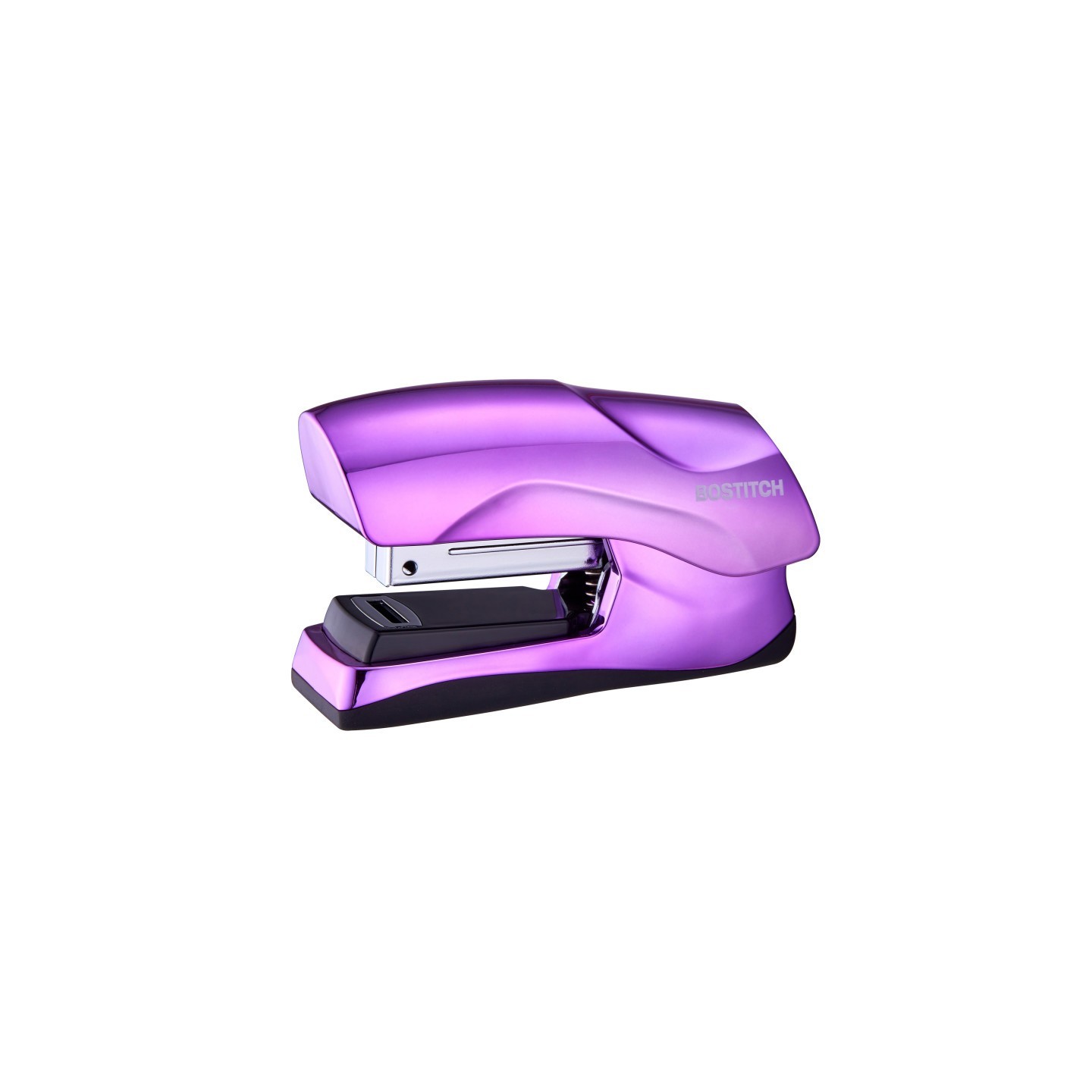 Bostitch Flat Clinch Stapler, 40 Sheets, Metallic Purple