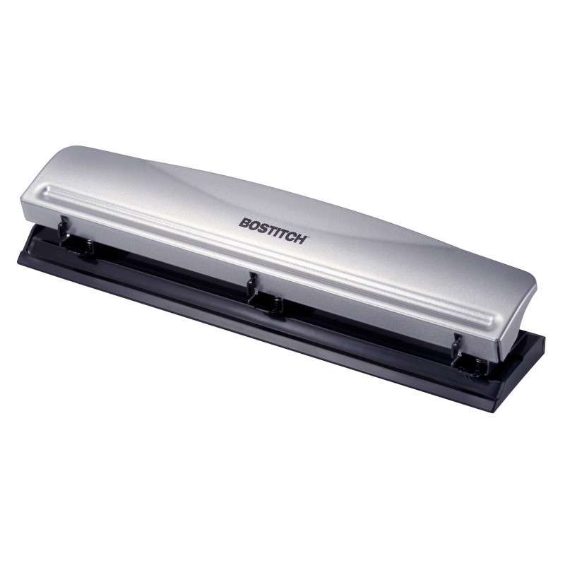 Bostitch 3-Hole Punch, Silver