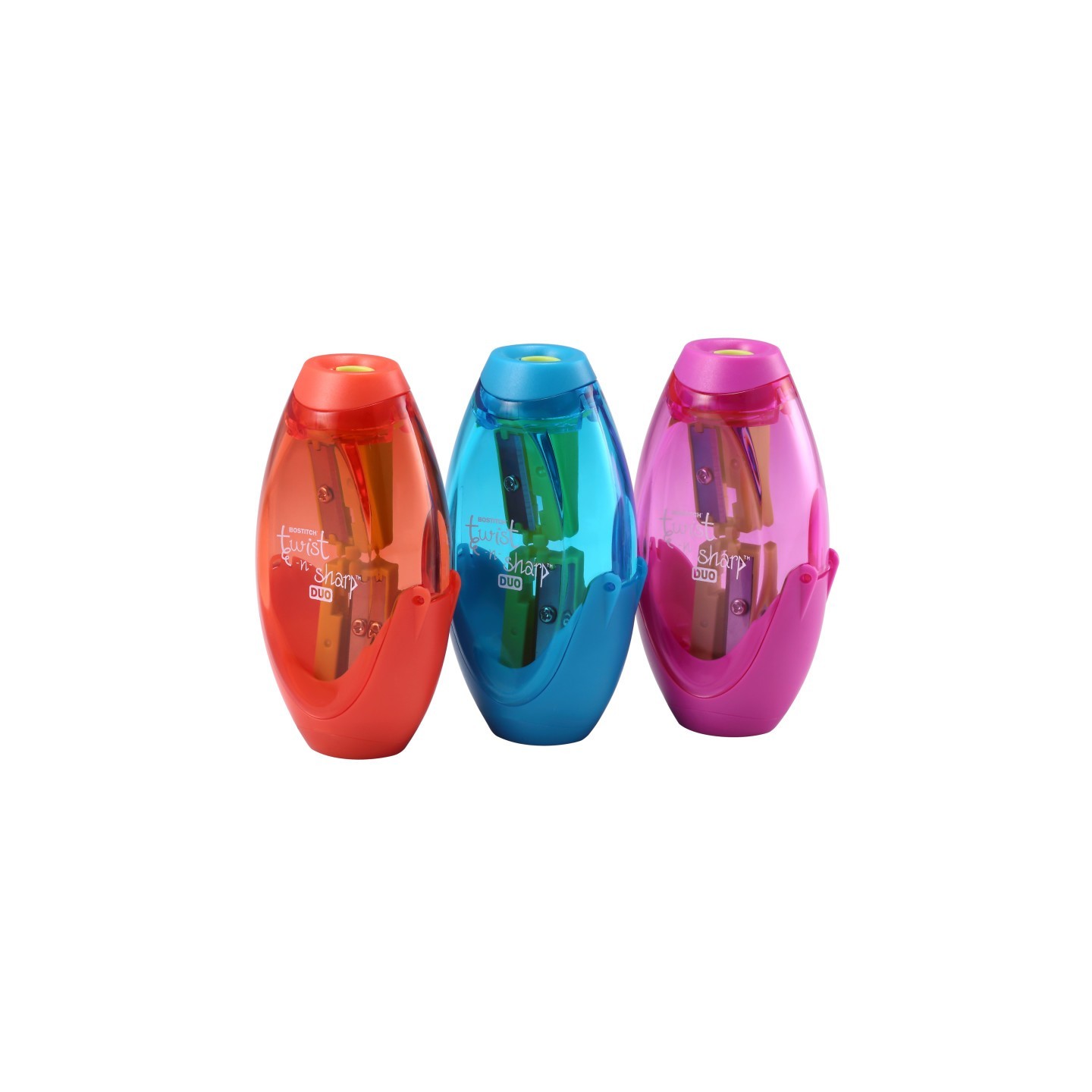 Bostitch Twist-n-Sharp™ Duo Pencil Sharpener, Assorted Colors