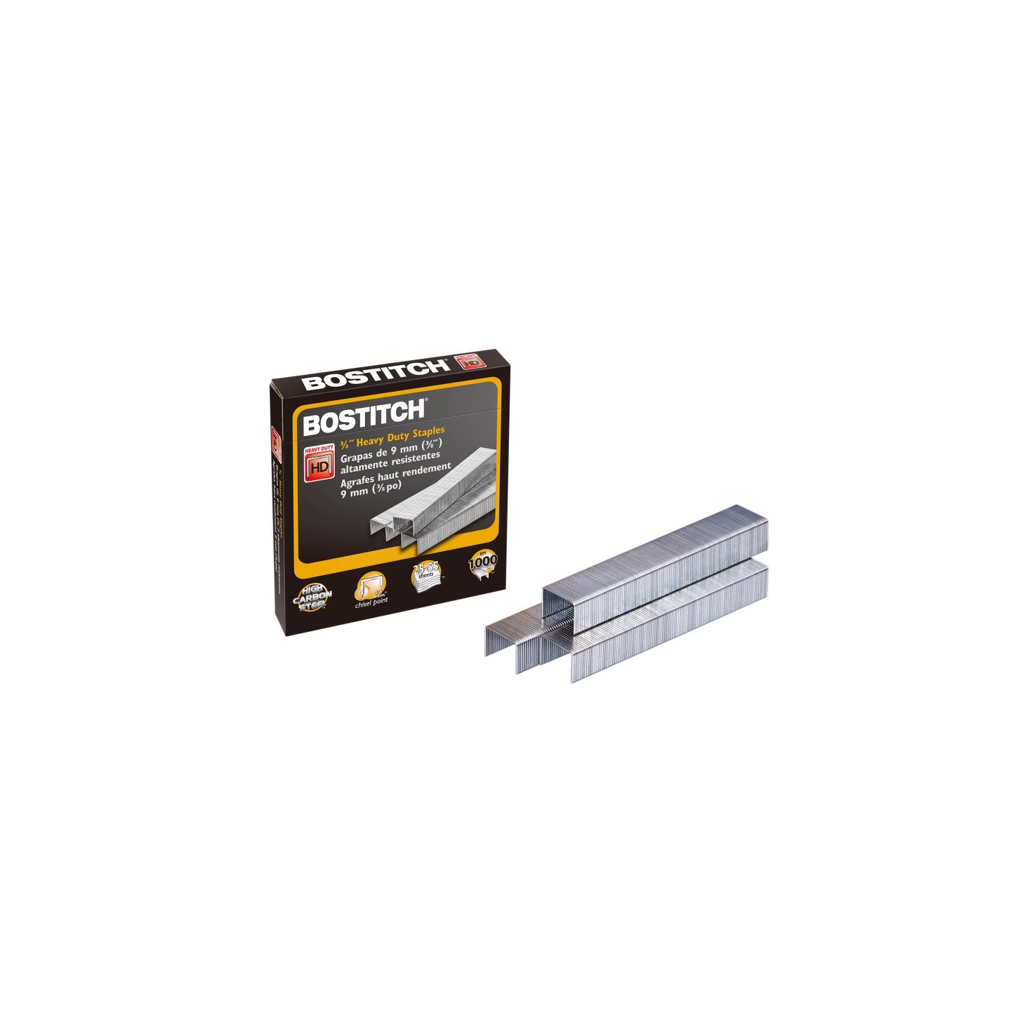 Bostitch Premium Heavy Duty Staples, 3/8", Pack of 1000