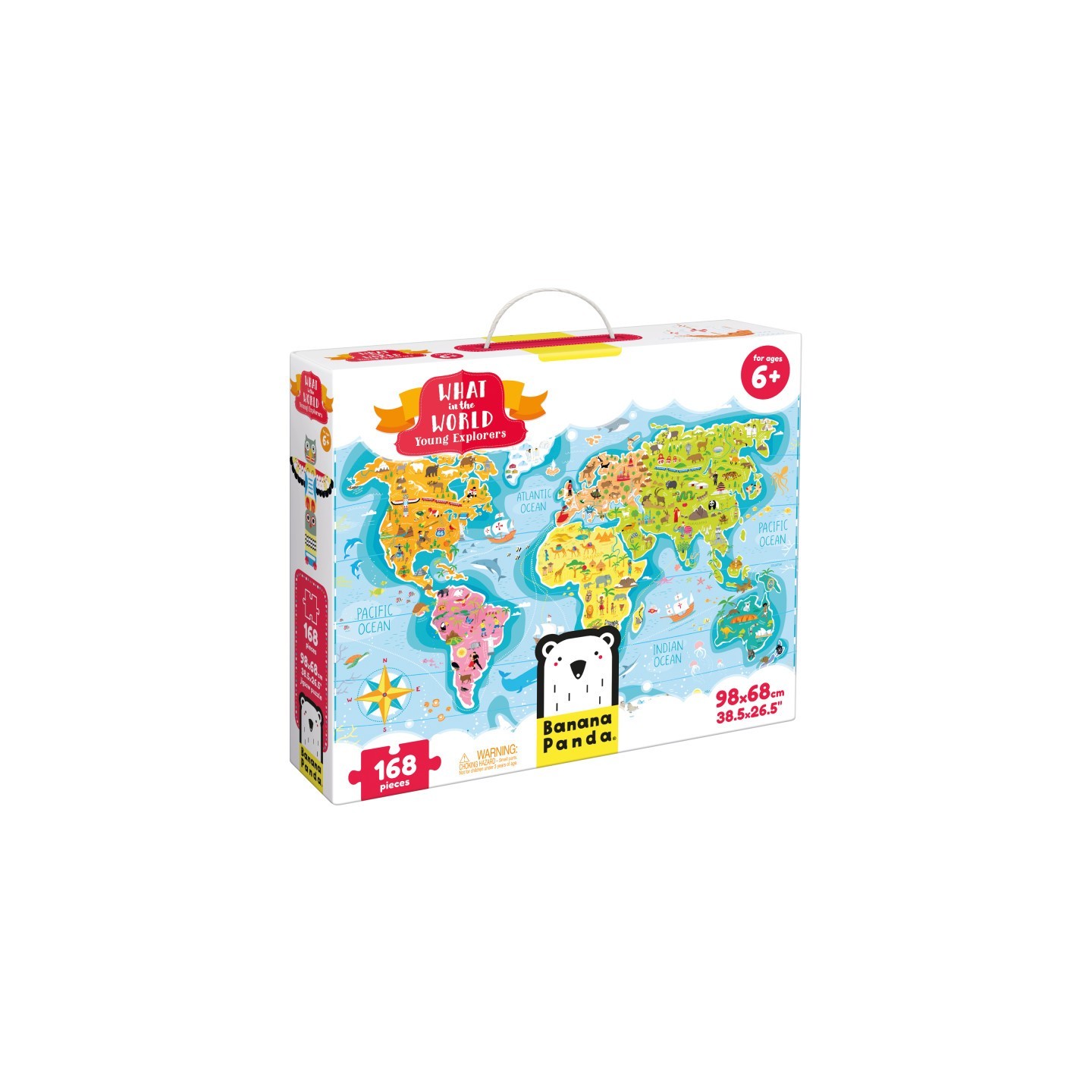 Banana Panda What in the World Young Explorers Jumbo Floor Puzzle, 168 Pieces, Age 6+