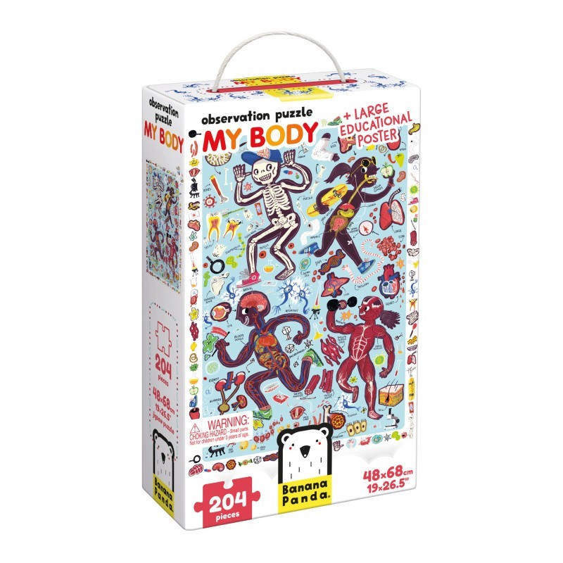Banana Panda Observation Puzzle, My Body, Ages 7+