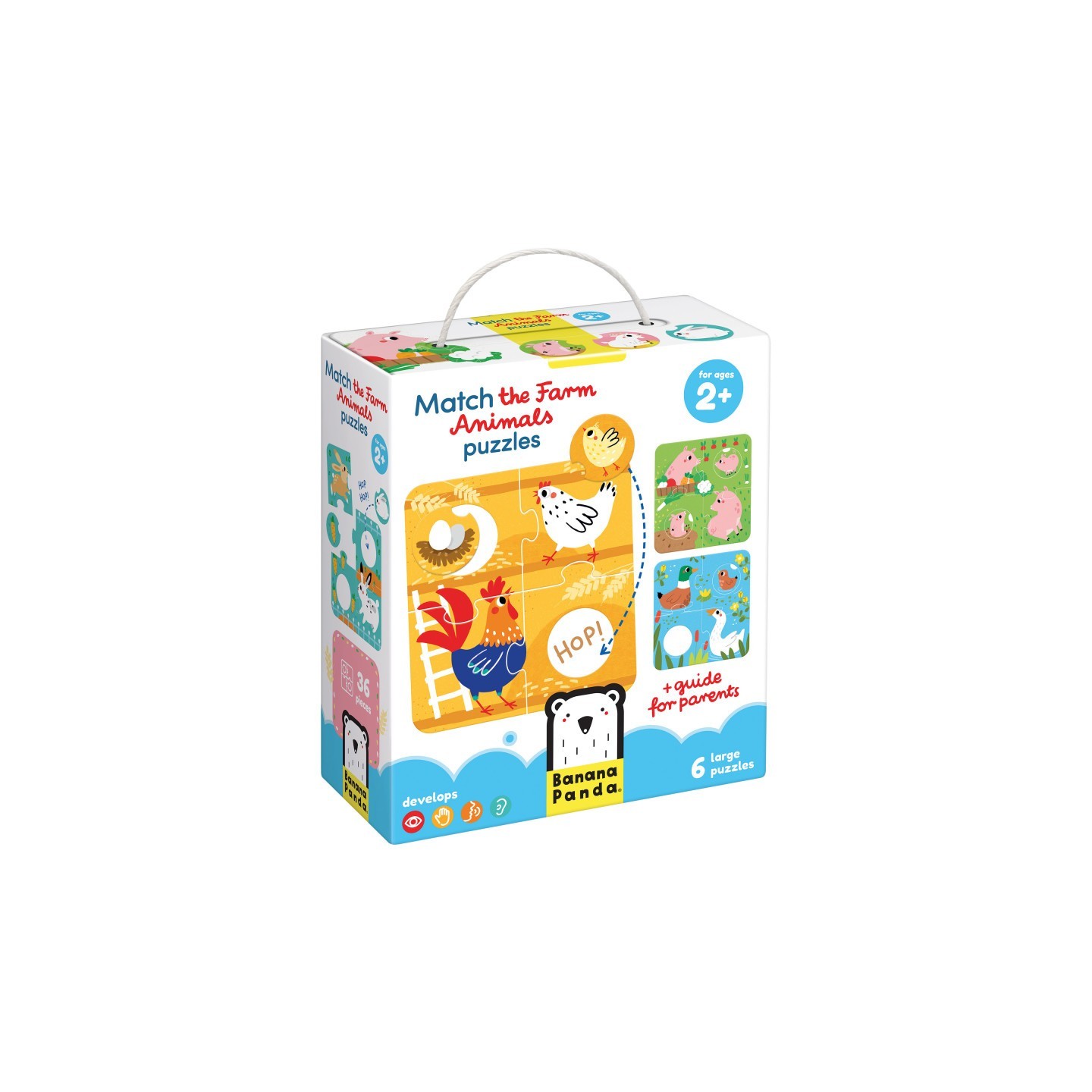 Banana Panda Match the Farm Animals Puzzles, Age 2+