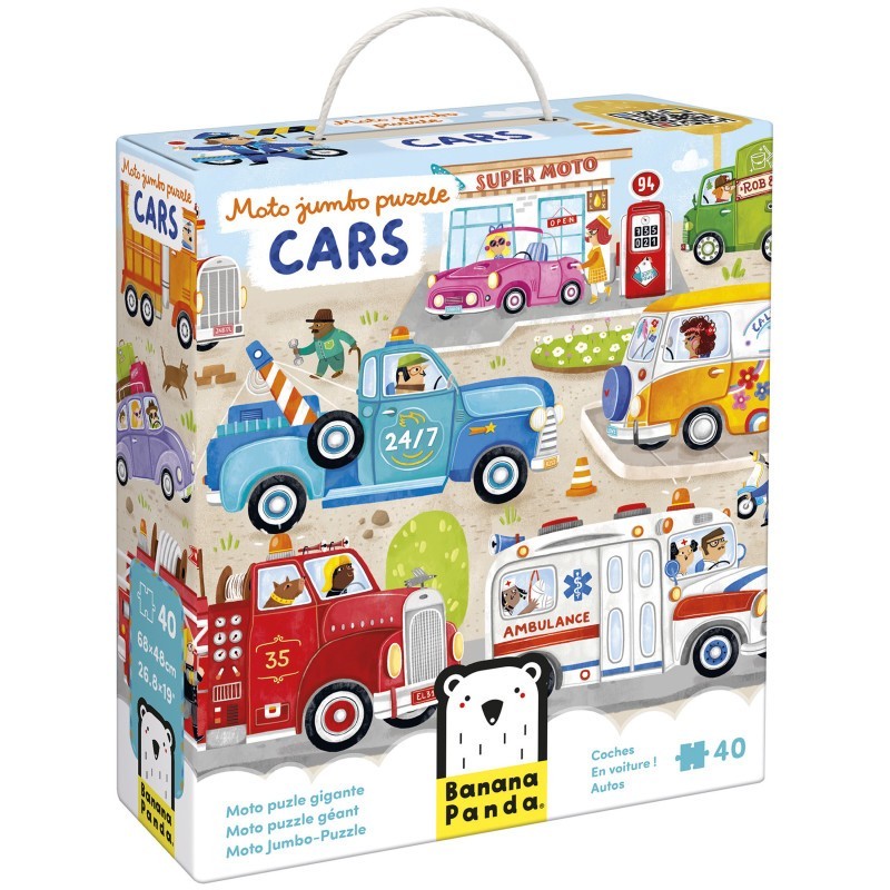 Banana Panda Moto Jumbo Puzzle Cars, 3+ Years