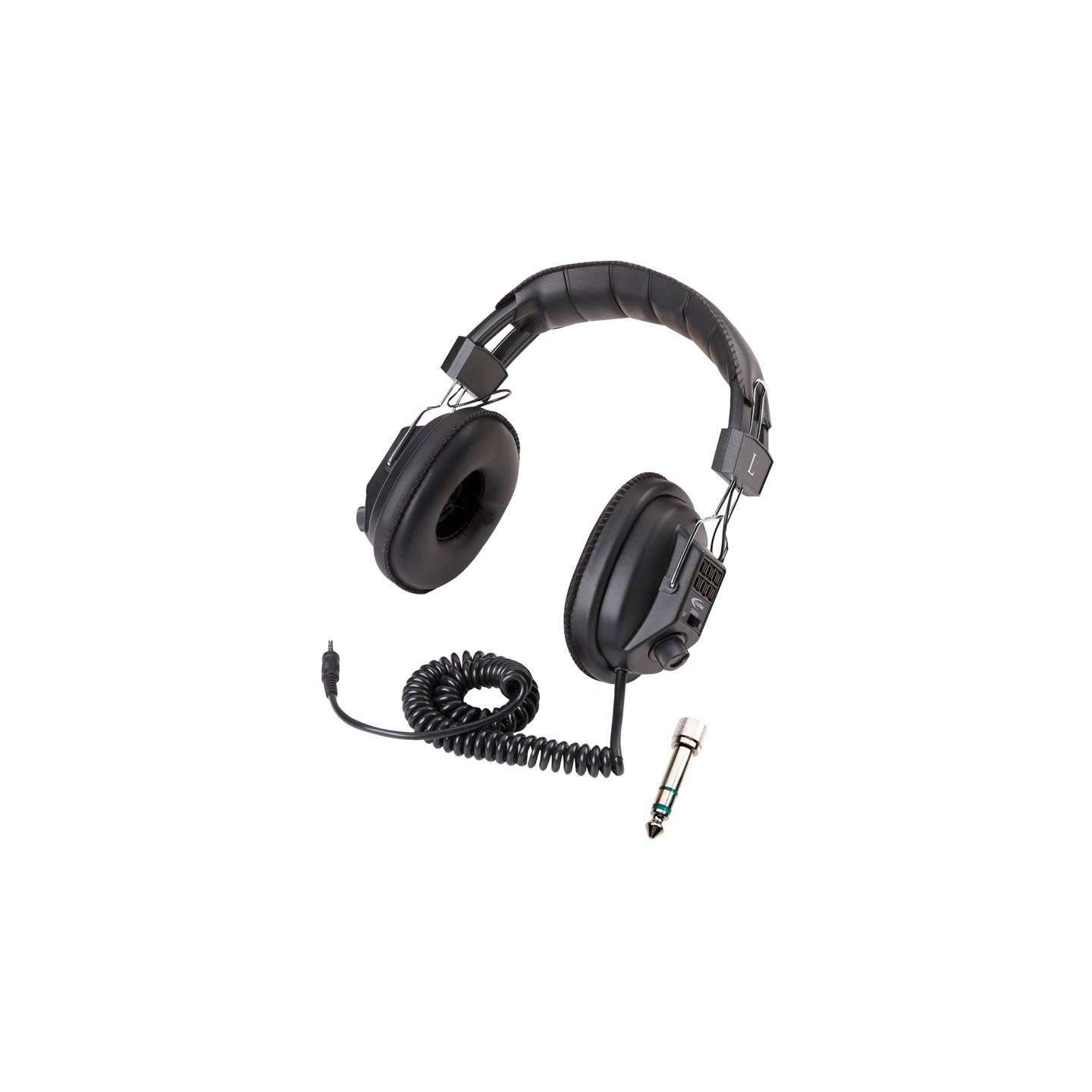 Califone Switchable Stereo/Mono Headphone, with 3.5mm plug and 1/4" adapter