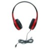 Califone On-Ear Headphones with 3.5mm Plug, Red & Black