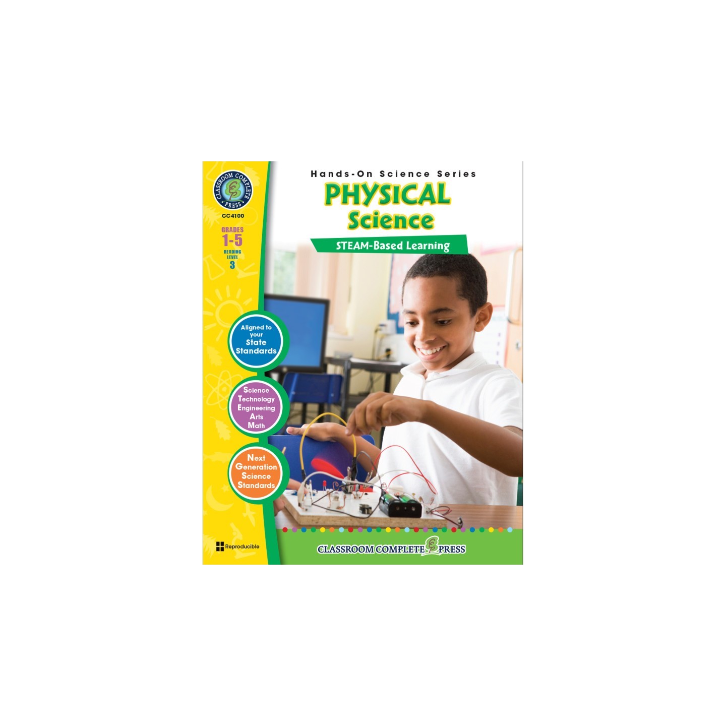 Classroom Complete Press Hands-On STEAM - Physical Science Resource Book, Grade 1-5