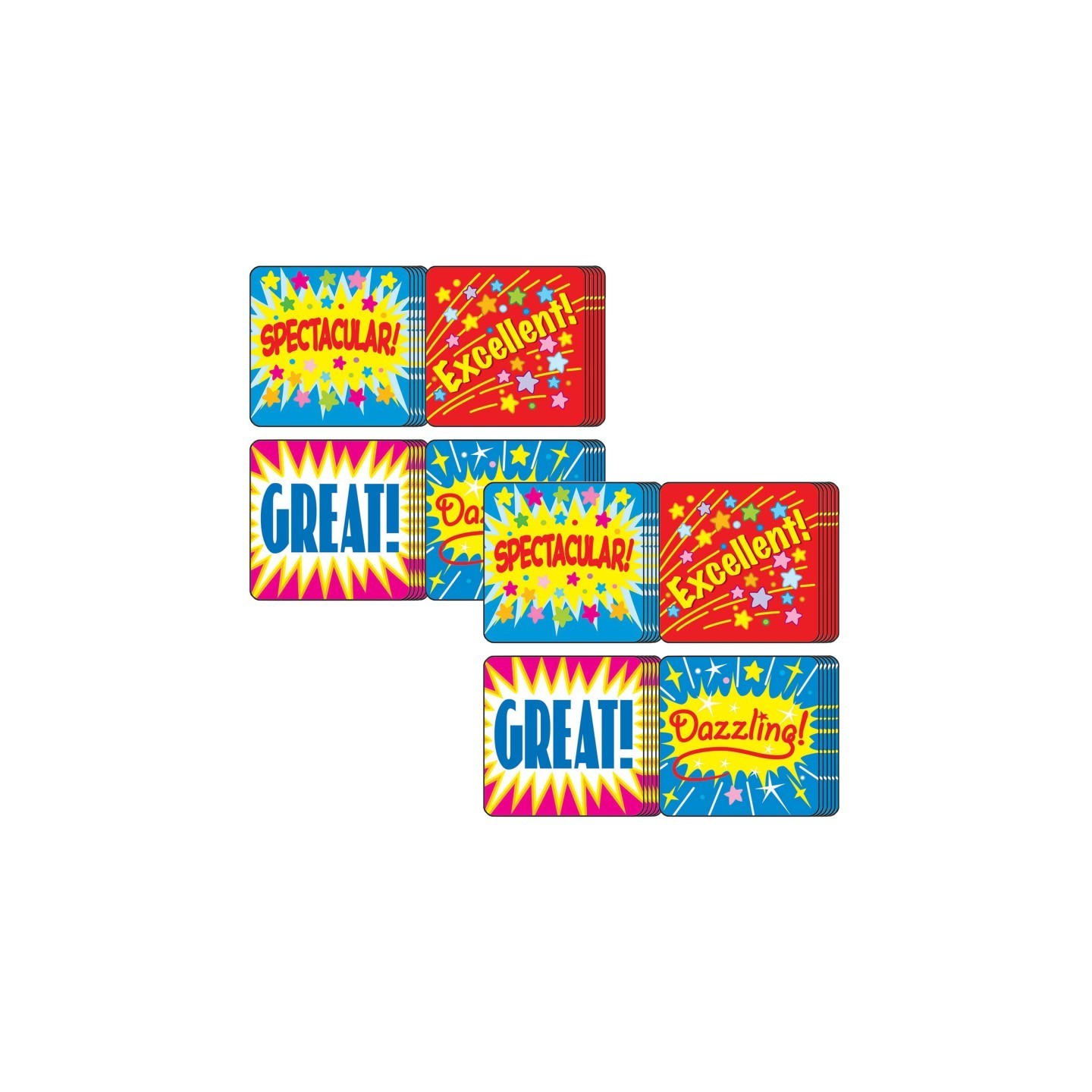 Carson Dellosa Education Positive Words Motivational Stickers, 120 Per Pack, 12 Packs