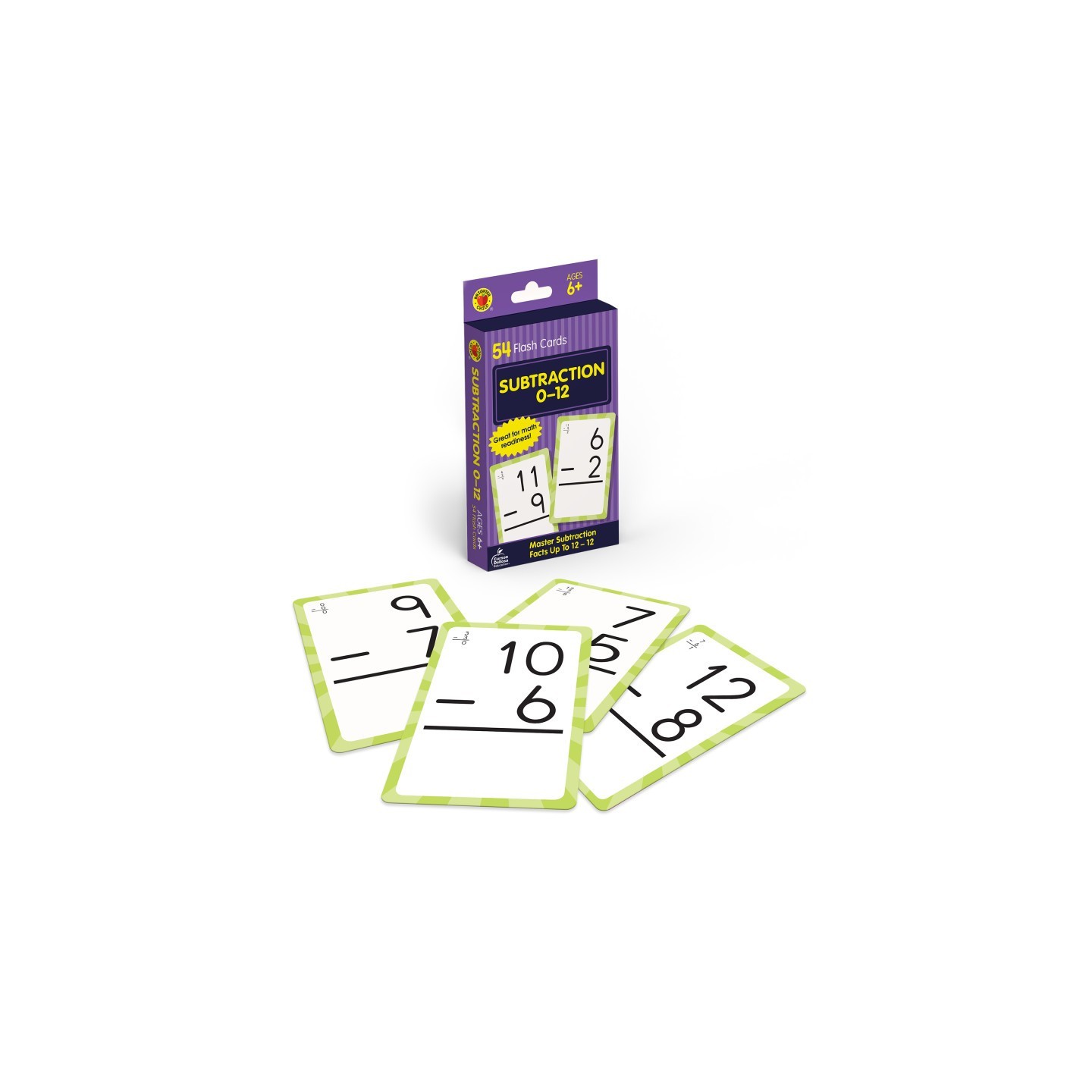 Brighter Child® Subtraction 0 to 12 Flash Cards, 54 Cards