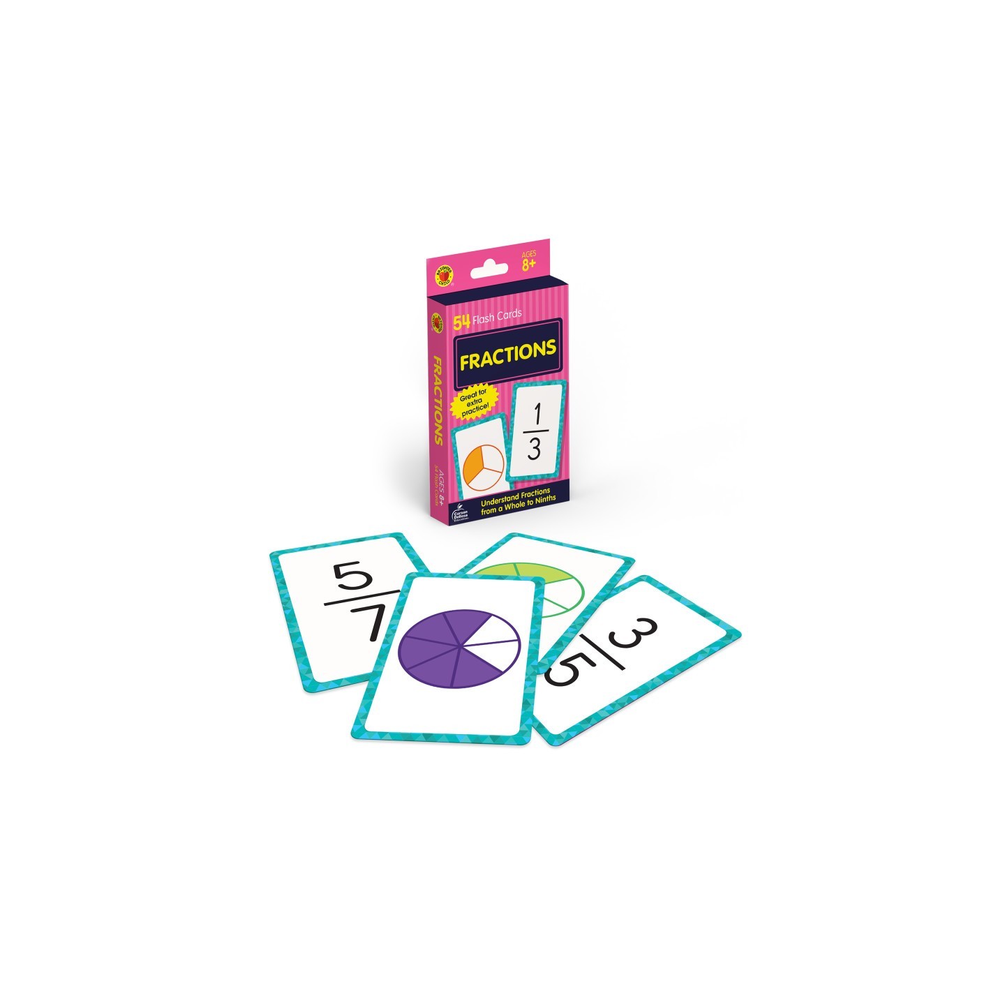 Brighter Child® Fractions Flash Cards, 54 Cards