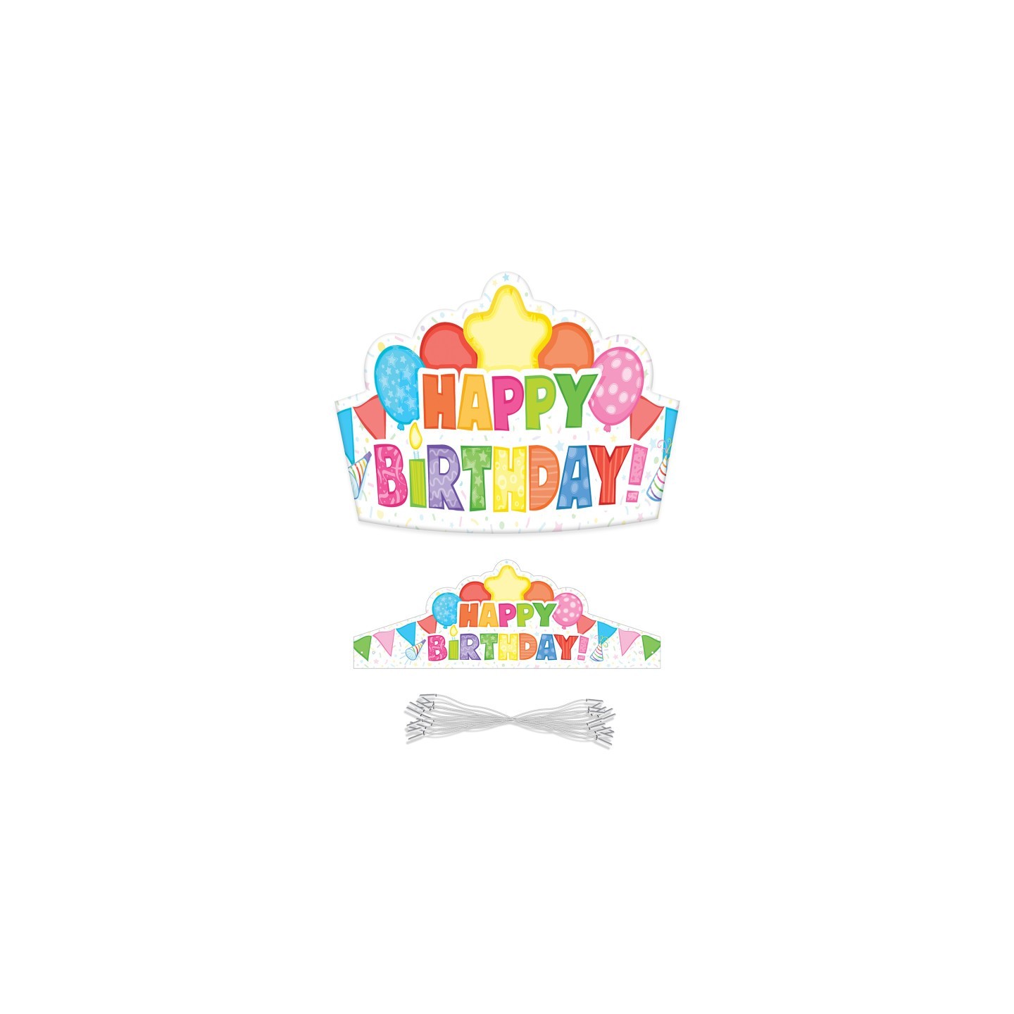 Carson Dellosa Education Happy Birthday Crowns, Pack of 30