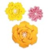 Happily Ever Elementary Creatively Inspired Orange, Yellow, Pink Flowers Dimensional Accent