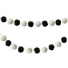 Carson Dellosa Education Black & White Pom-Pom Garland, 12 Feet, Pack of 2
