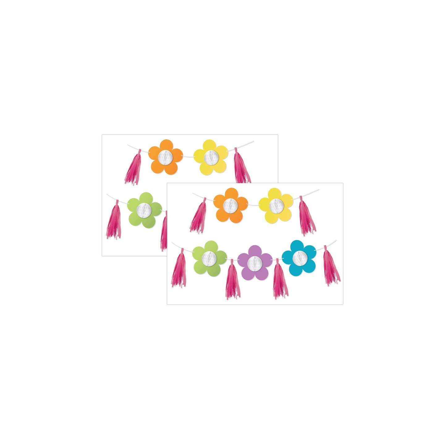 Carson Dellosa Education Happily Ever Elementary Retro Remix Flowers and Tassels Dimensional Accents Per Set, 2 Sets