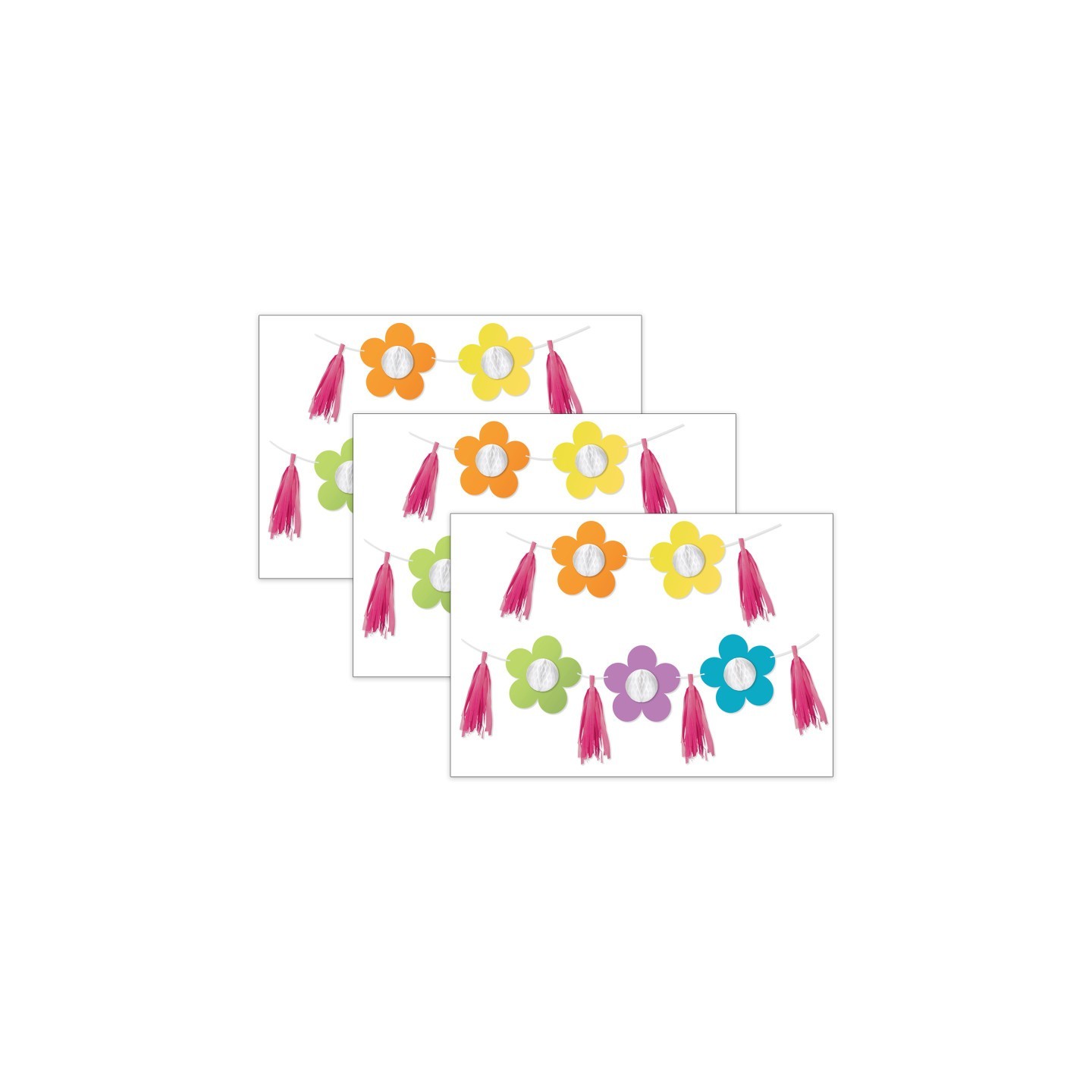 Carson Dellosa Education Happily Ever Elementary Retro Remix Flowers and Tassels Dimensional Accents, 3 Packs