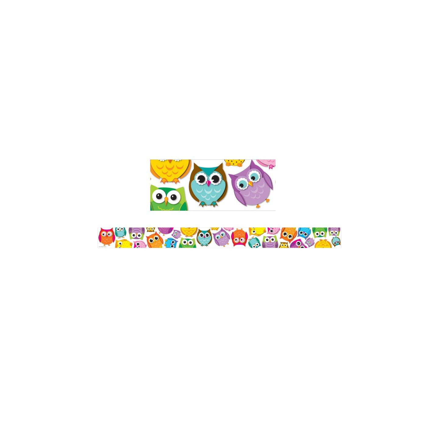 Carson Dellosa Education Colorful Owls Straight Border, 36 Feet
