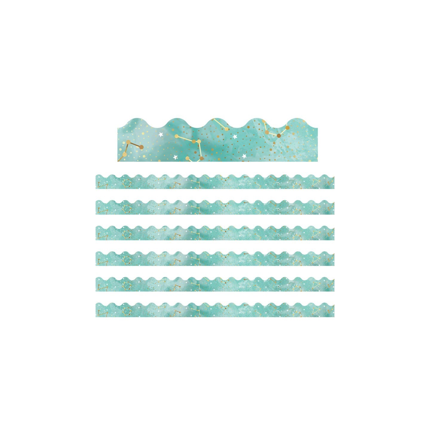 Carson Dellosa Education Galaxy Constellations Scalloped Border, 39 Feet Per Pack, 6 Packs