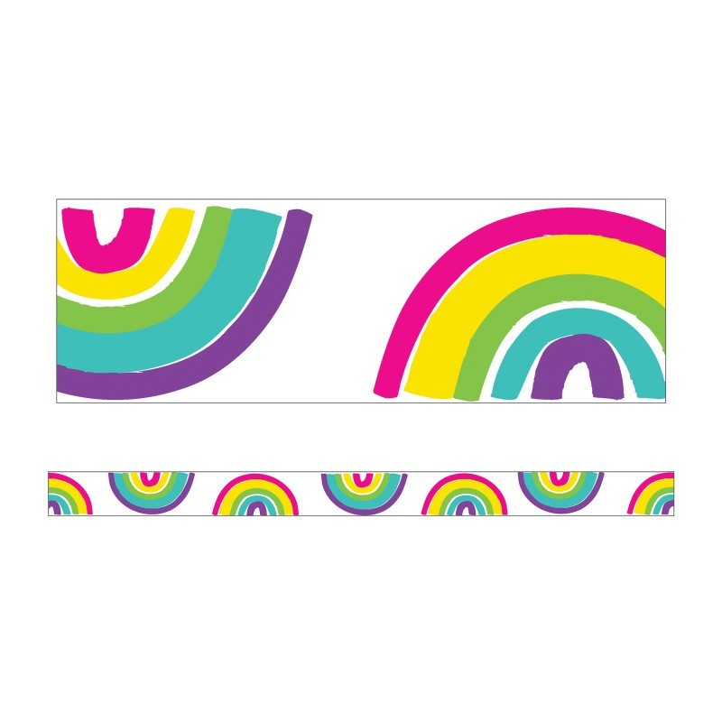 Carson Dellosa Education Kind Vibes Rainbows Straight Borders, 36 Feet