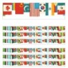 Carson Dellosa Education All Are Welcome Flags Straight Borders, 36 Feet Per Pack, 6 Packs