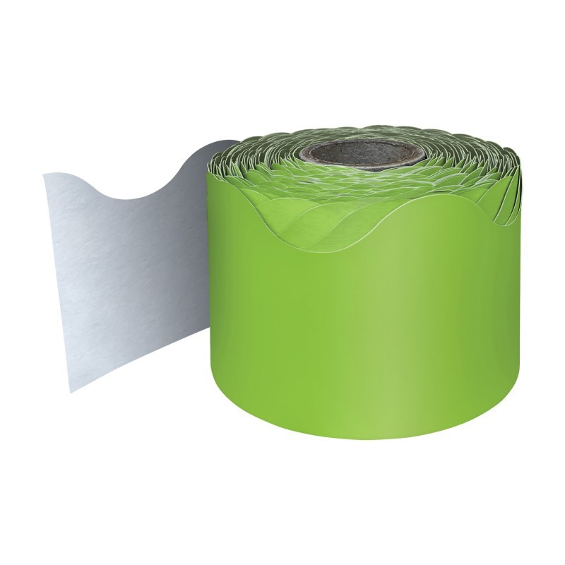 Carson Dellosa Education Lime Rolled Scalloped Border, 65 Feet