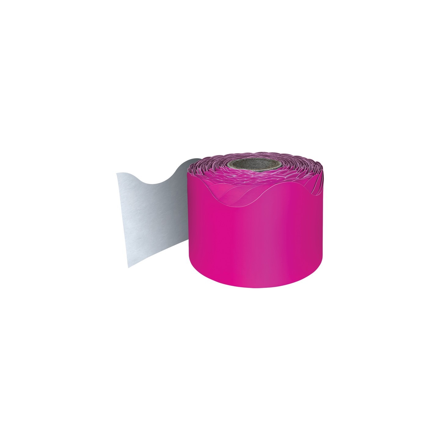 Carson Dellosa Education Hot Pink Rolled Scalloped Border, 65 Feet