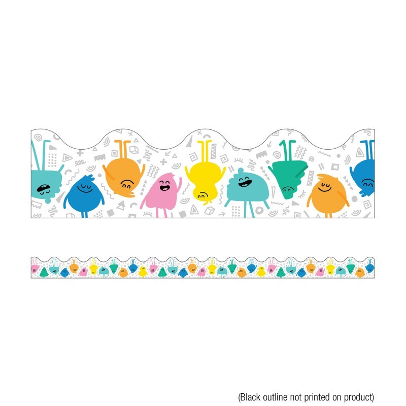 Carson Dellosa Education Happy Friends Scalloped Border, 39 Feet