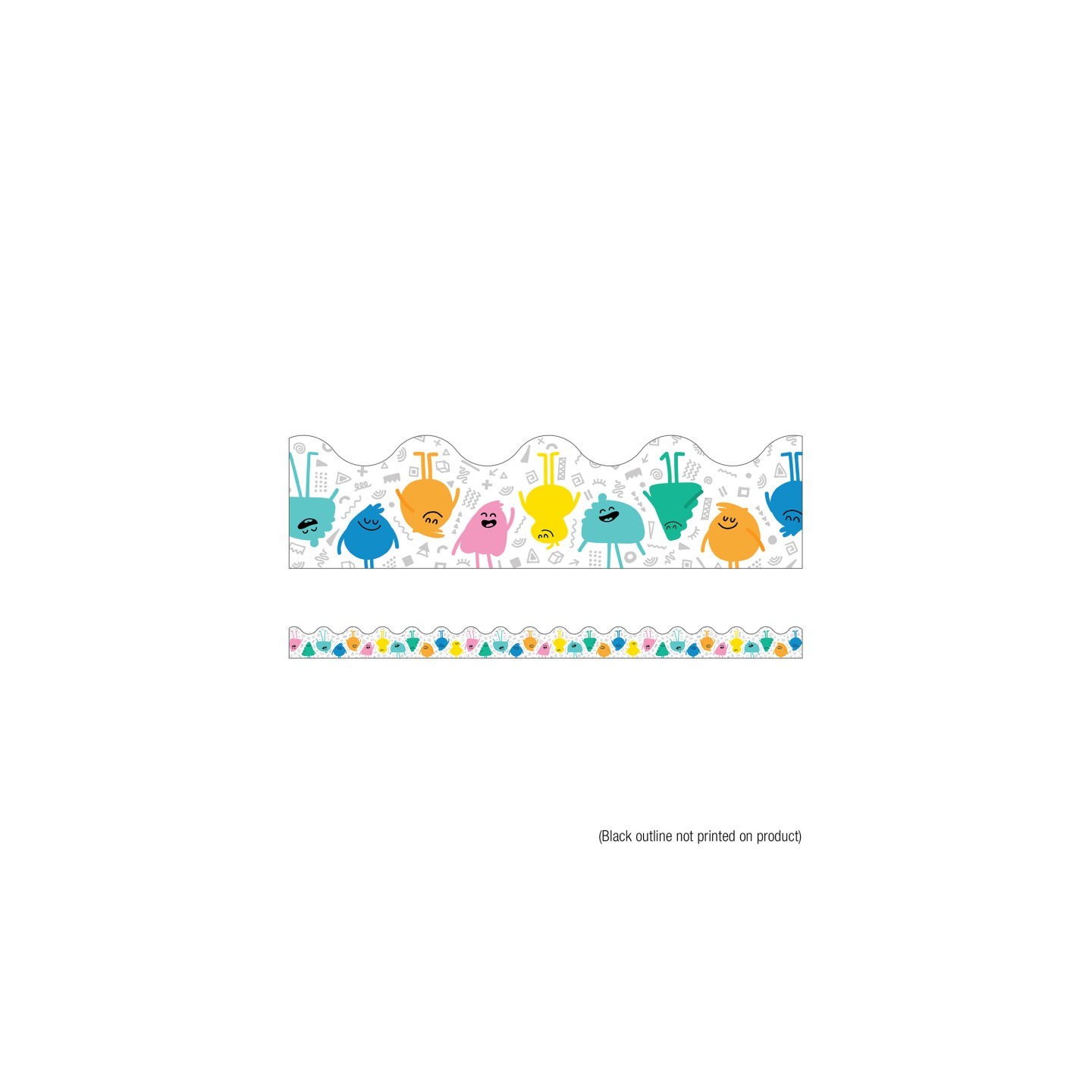 Carson Dellosa Education Happy Friends Scalloped Border, 39 Feet