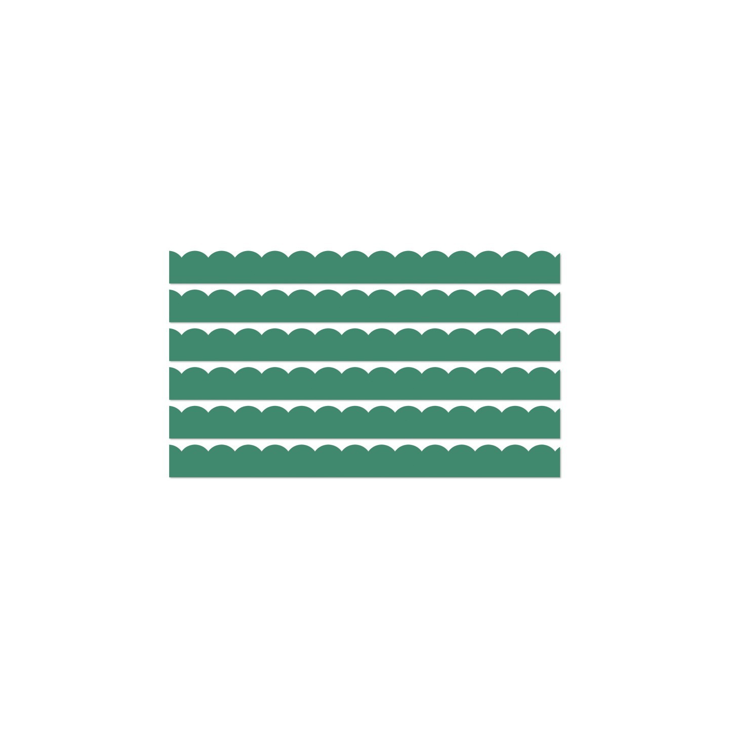 Carson Dellosa Education Grow Together Jade Green Scalloped Borders, 39 Feet Per Pack, 6 Packs