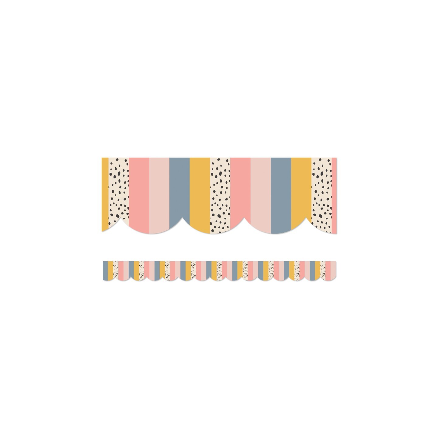 Carson Dellosa Education We Belong Stripes Scalloped Borders, 39 Feet