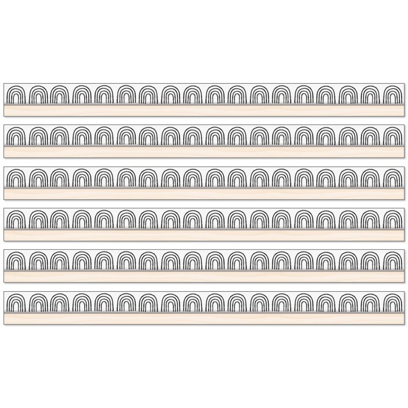 Happily Ever Elementary Creatively Inspired Rainbows Straight Borders, 36 Feet Per Pack, 6 Packs